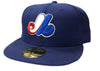 Montreal Expos New Era Navy Authentic Collection On-Field Road 59FIFTY Fitted Hat - Pro League Sports Collectibles Inc.