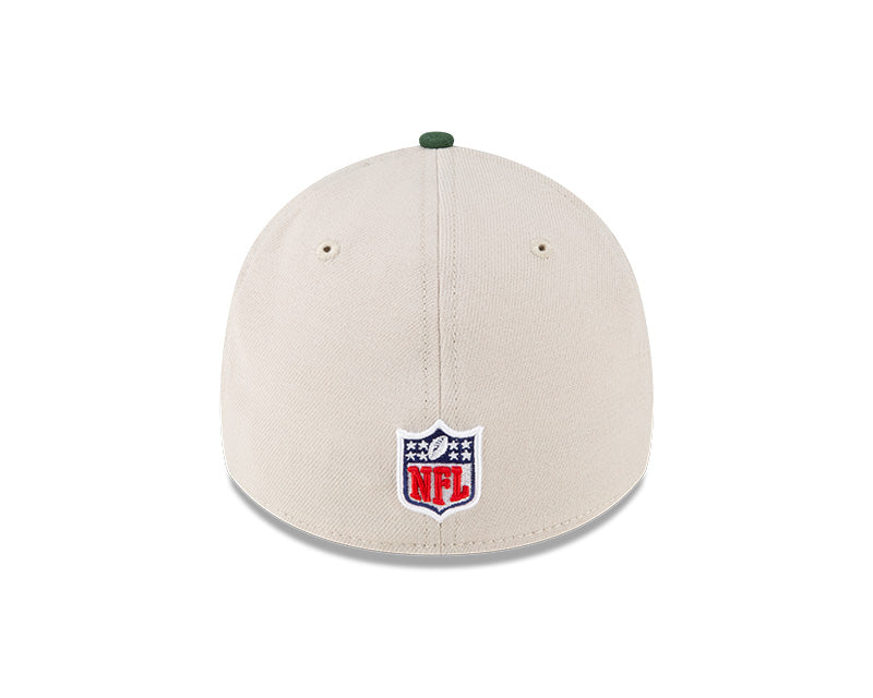 Green Bay Packers New Era 2023 Historic Sideline 39THIRTY Flex Hat - Cream/Green - Pro League Sports Collectibles Inc.