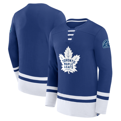 Toronto Maple Leafs Fanatics Blue Inside Line Fleece Pullover Hoodie