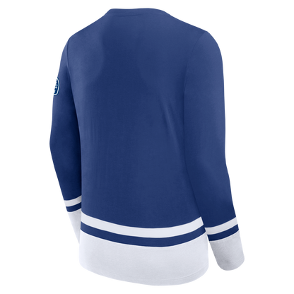 Toronto Maple Leafs Fanatics Blue Inside Line Fleece Pullover Hoodie