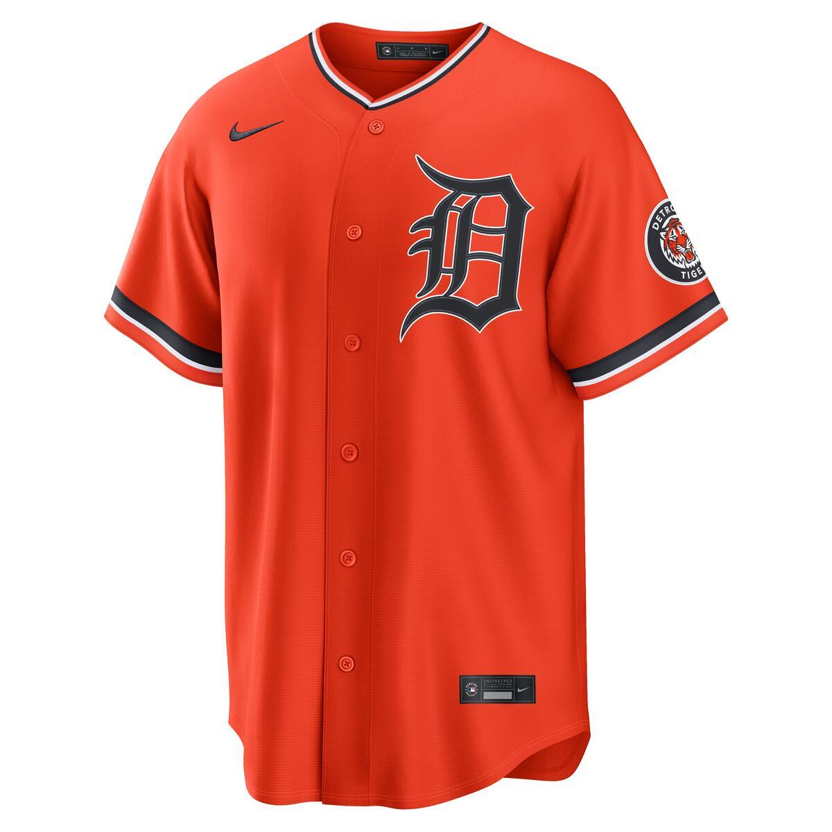 Detroit Tigers Nike Alternate Stadium Jersey - Orange