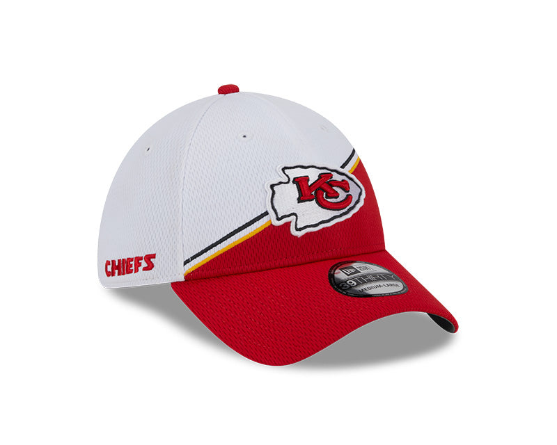 Kansas City Chiefs New Era 2023 Sideline 39THIRTY Flex Hat - White/Red - Pro League Sports Collectibles Inc.