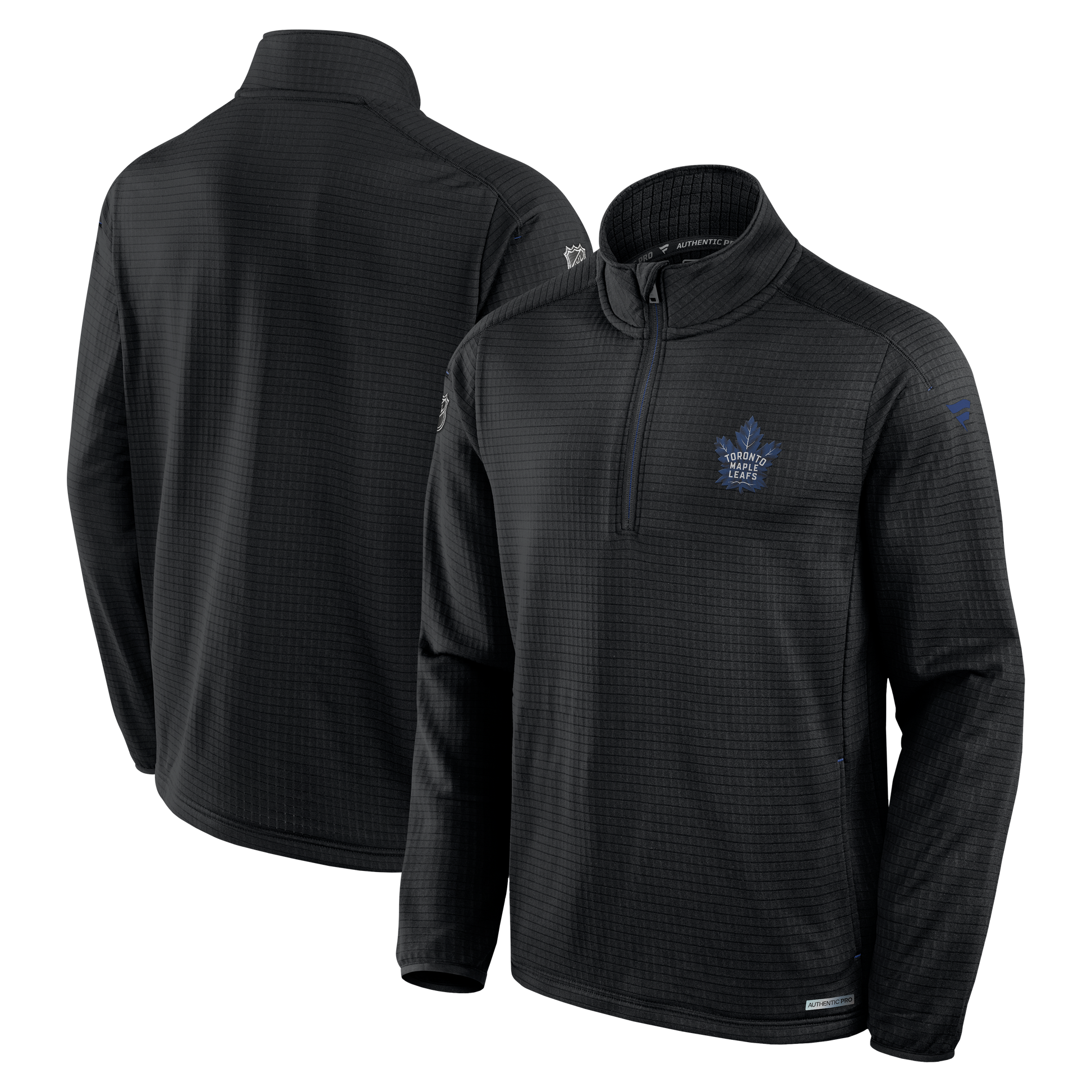 Toronto Maple Leafs Fanatics Branded Authentic Pro Black - 1/4 Zip - Pro League Sports Collectibles Inc.