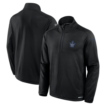 Toronto Maple Leafs Fanatics Branded Authentic Pro Black - 1/4 Zip - Pro League Sports Collectibles Inc.