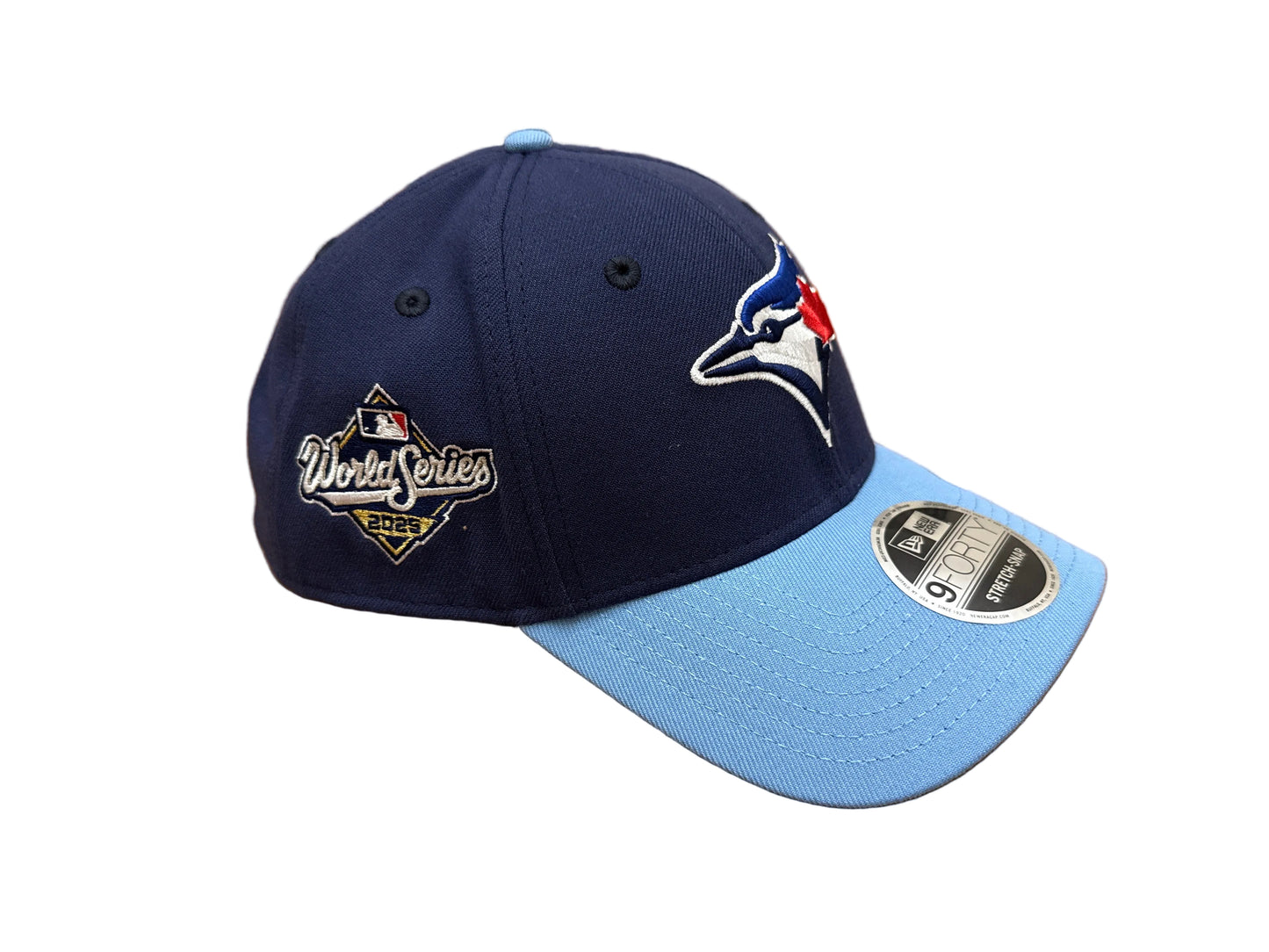 Toronto Blue Jays New Era Navy 2-Tone 2025 World Series Side Patch 9FORTY Stretch-Snap Hat