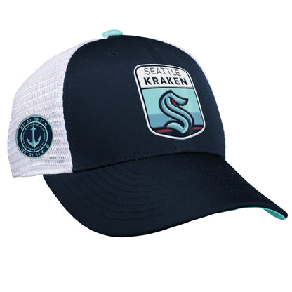 Youth Seattle Kraken Fanatics Branded 2023 NHL Draft On Stage Trucker Adjustable Hat - Pro League Sports Collectibles Inc.