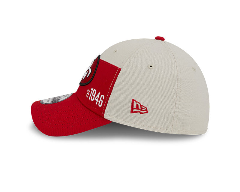 San Francisco 49ers  New Era 2023 Historic Sideline 39THIRTY Flex Hat - Cream/Red - Pro League Sports Collectibles Inc.