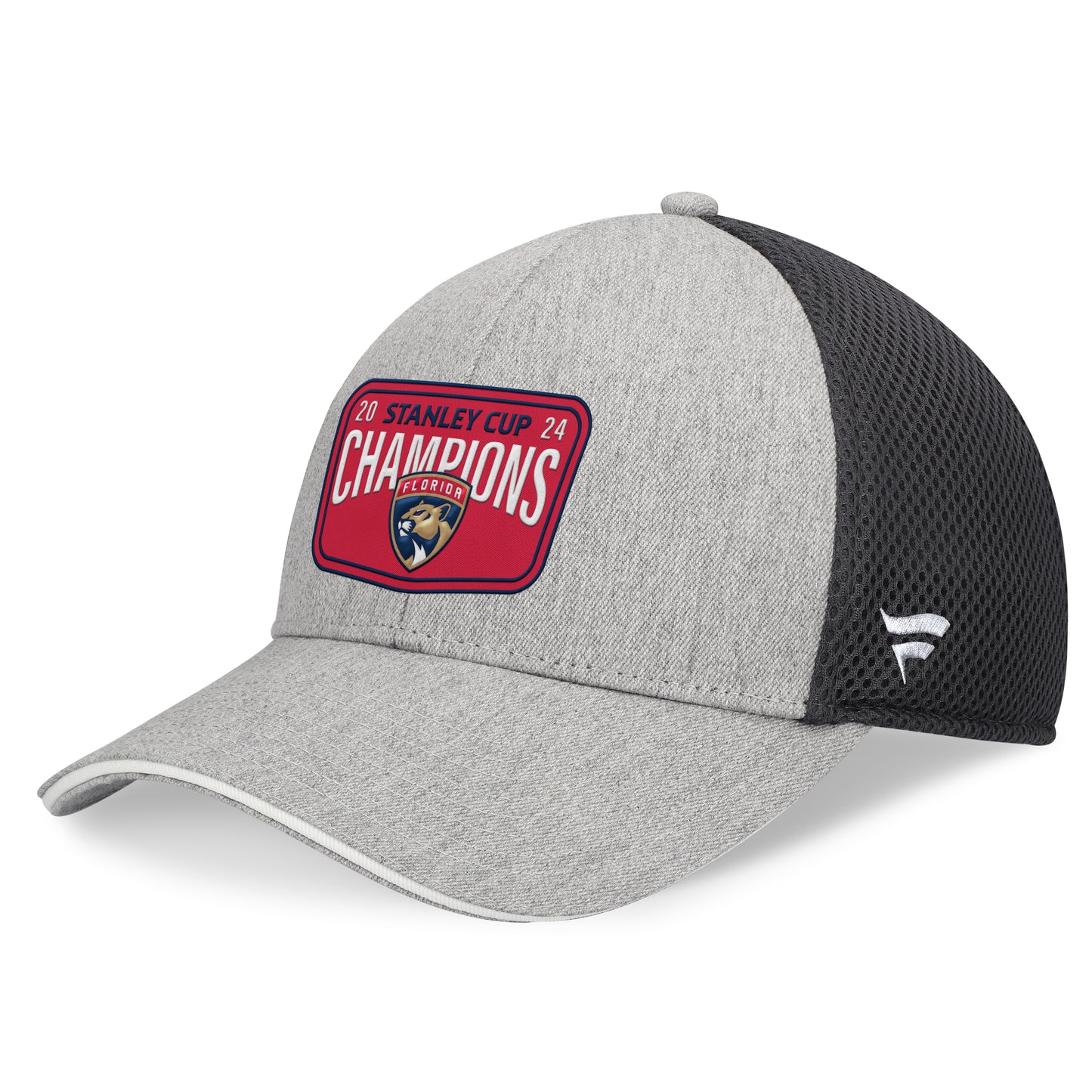 Florida Panthers Fanatics Branded Grey 2024 Stanley Cup Champions - Locker Room Mesh back Adjustable Hat - Pro League Sports Collectibles Inc.