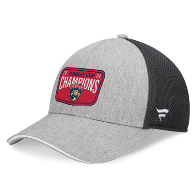 Florida Panthers Fanatics Branded Grey 2024 Stanley Cup Champions - Locker Room Mesh back Adjustable Hat