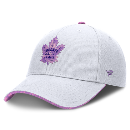 Toronto Maple Leafs Fanatics NHL Fights Cancer Adjustable Cap – White/Lavender