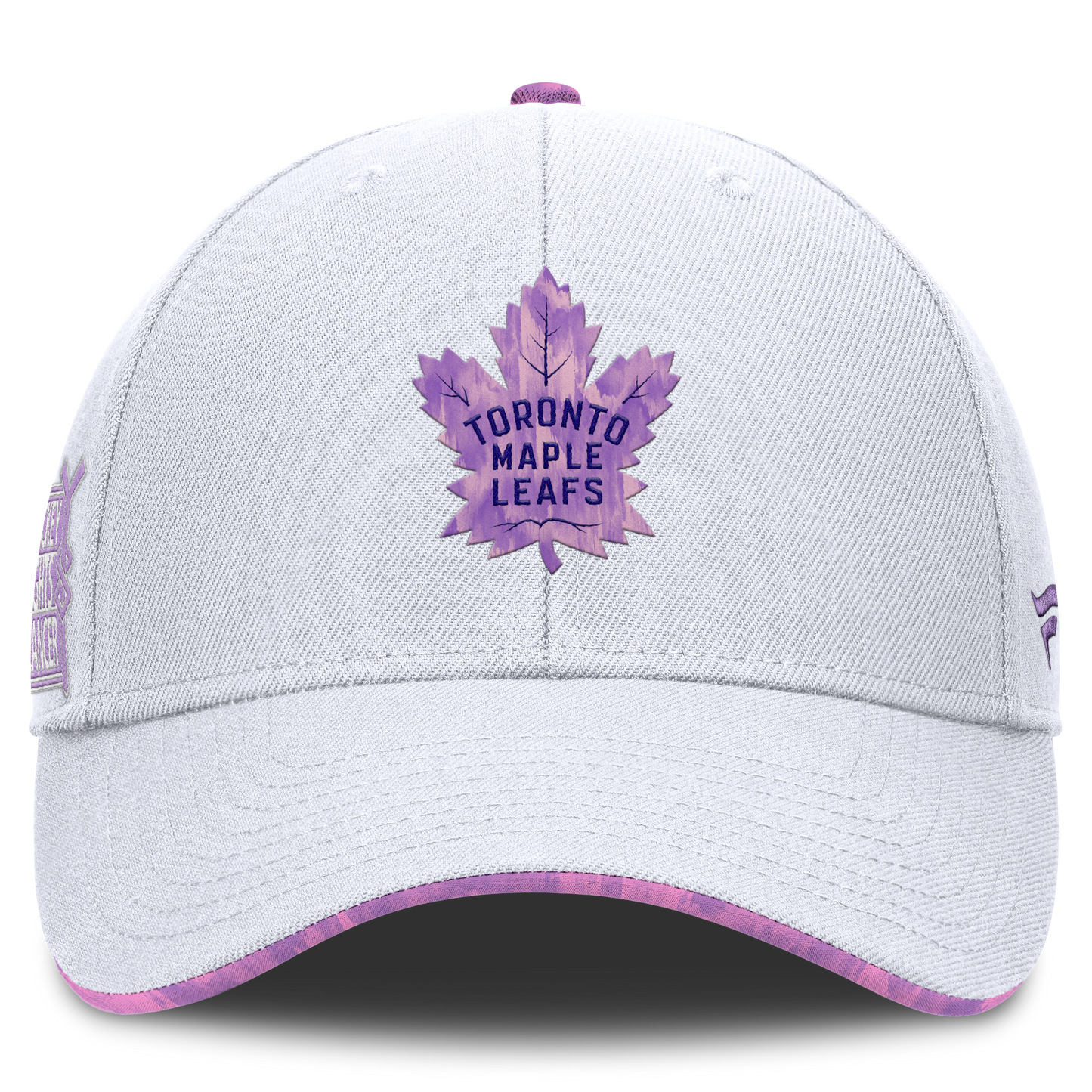 Toronto Maple Leafs Fanatics NHL Fights Cancer Adjustable Cap – White/Lavender