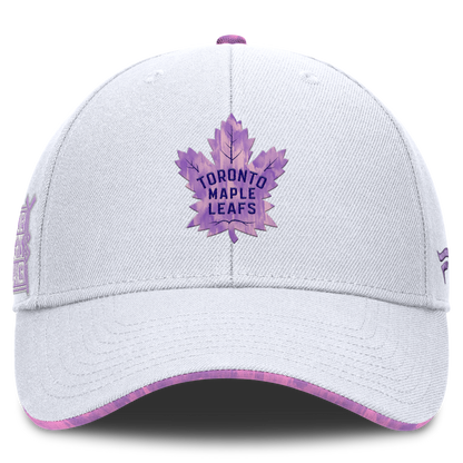 Toronto Maple Leafs Fanatics NHL Fights Cancer Adjustable Cap – White/Lavender