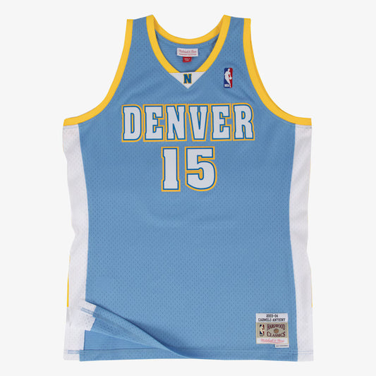 Carmelo Anthony Powder Blue Denver Nuggets 2003/04 Hardwood Classics Swingman Player Jersey