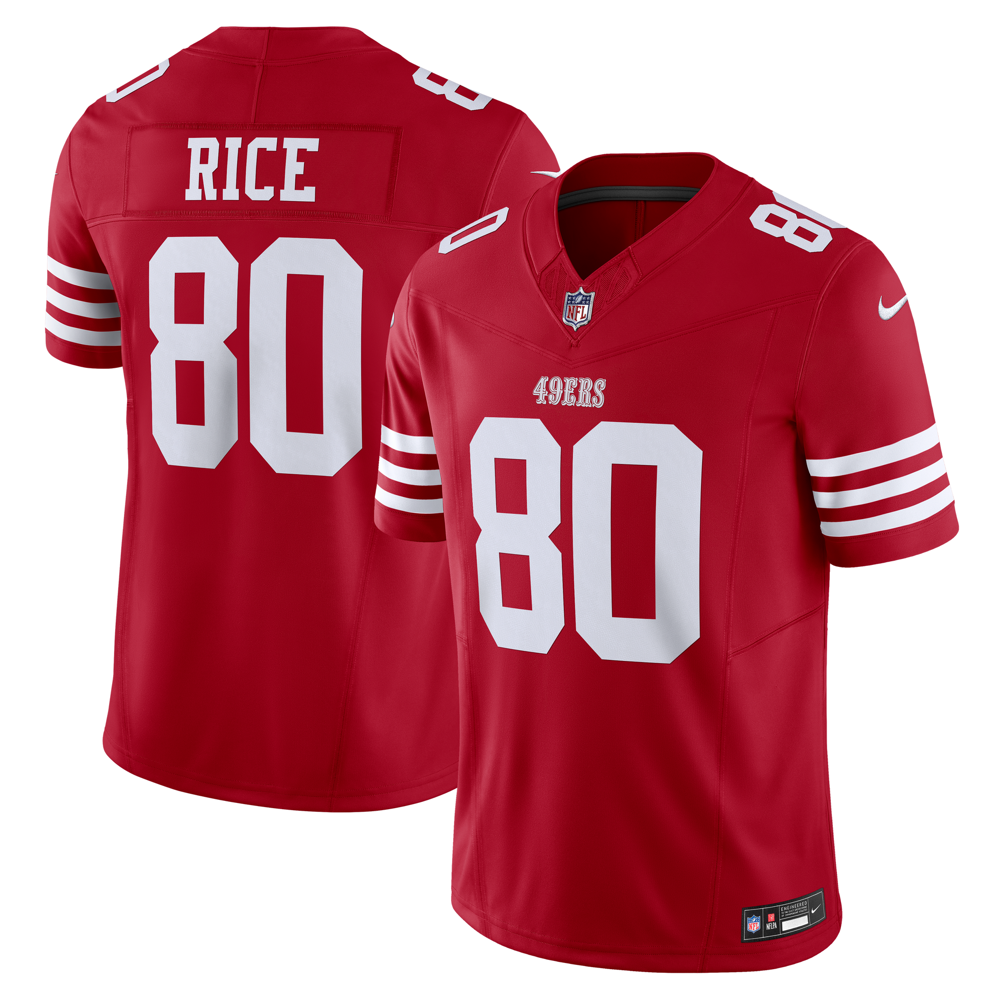 Jerry Rice #80 San Francisco 49ers Scarlet Nike Vapor F.U.S.E. Retired Player Limited Jersey - Pro League Sports Collectibles Inc.