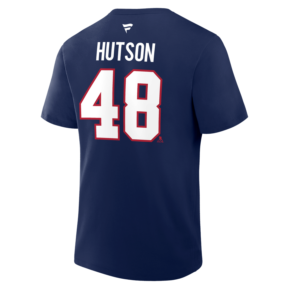 Lane Hutson #48 Montreal Canadiens Fanatics Authentic Stack Name and Number T-Shirt - Navy