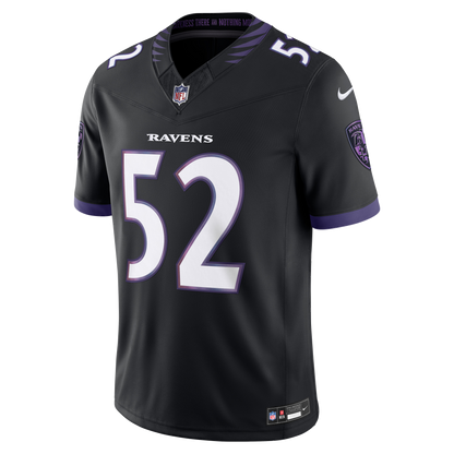 Ray Lewis #52 Retired Baltimore Ravens Nike Alternate Vapor F.U.S.E. Stitched Limited Jersey - Black Purple