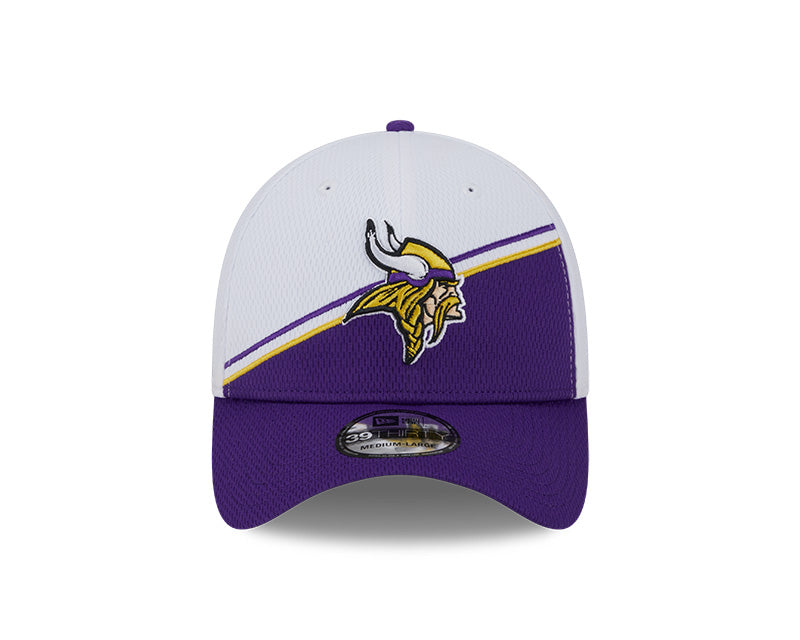 Minnesota Vikings New Era 2023 Sideline 39THIRTY Flex Hat - White/Purple - Pro League Sports Collectibles Inc.