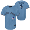 Youth Toronto Blue Jays Alex Manoah #6 Nike Powder Blue Horizon Alternate Replica Team Jersey - Pro League Sports Collectibles Inc.