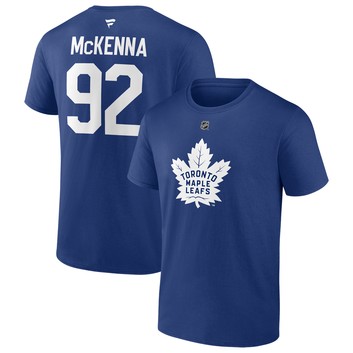 Toronto Maple Leafs Gavin McKenna #92 Fanatics Name and Number T-Shirt - Blue