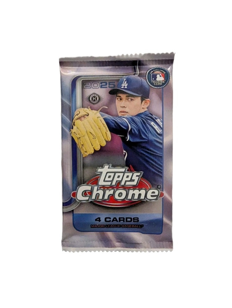 2025 Topps Chrome MLB Trading Cards Baseball Packs (4 Cards Per Pack)