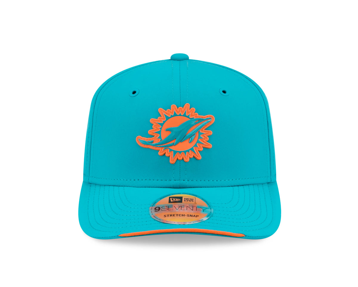 Miami Dolphins New Era 9SEVENTY 2026 Sideline Adjustable Hat - Teal