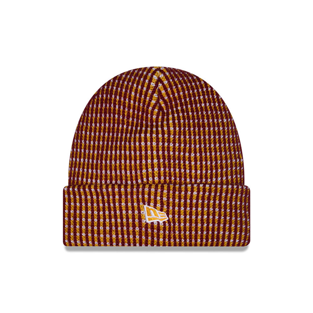 Washington Commanders 2026 New Era NFL Sideline Cold Weather Cuff Knit Toque - Dark Red / Gold