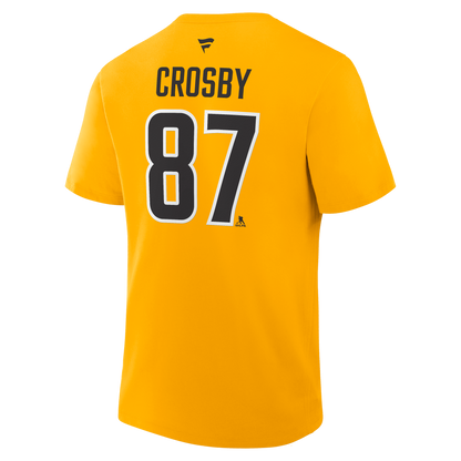 Sidney Crosby #87 Pittsburgh Penguins Fanatics Authentic Stack Name and Number T-Shirt - Gold