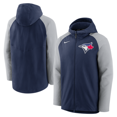 Toronto Blue Jays Nike Navy/Gray Authentic Collection Player Performance Hoodie Full-Zip Jacket