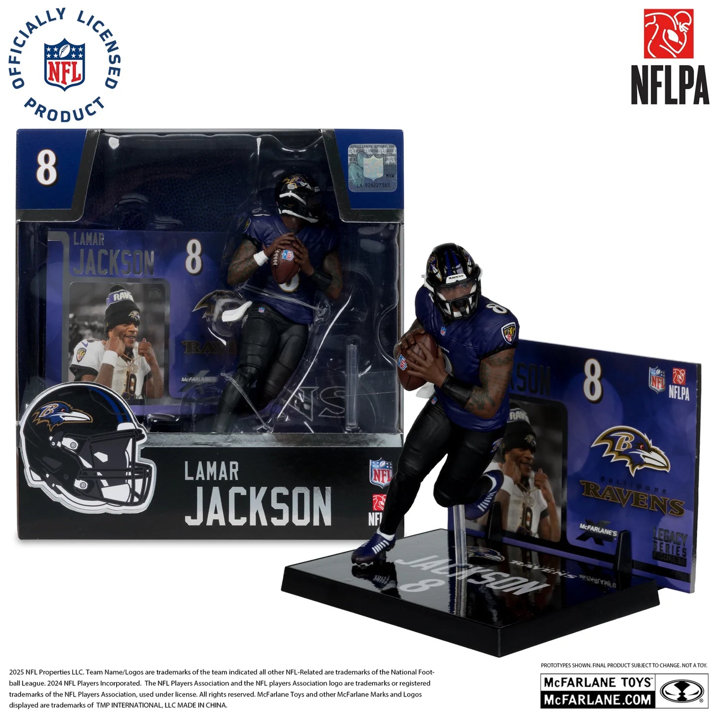 McFarlane's Sports Pick - Baltimore Ravens Lamar Jackson #8 NFLPA 7IN Figure