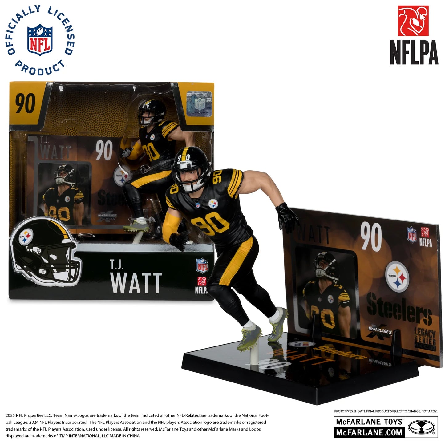 McFarlane's Sports Pick - Pittsburgh Steelers TJ Watt #90 NFLPA 7IN Figure