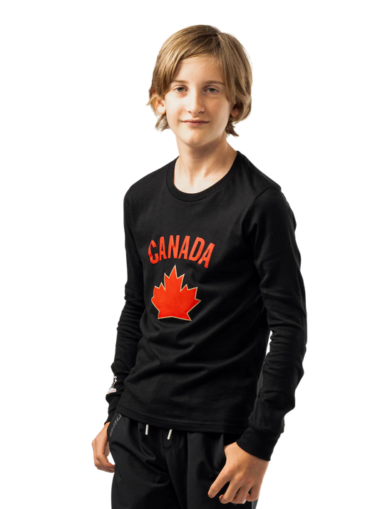 Youth Hockey Canada Bauer Graphic Long Sleeve - Black - Pro League Sports Collectibles Inc.