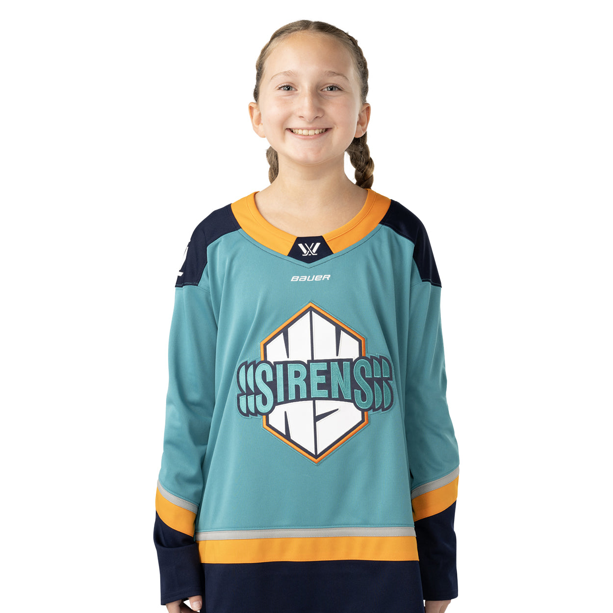 Youth PWHL Teal New York Sirens Replica Hockey Jersey - Pro League Sports Collectibles Inc.