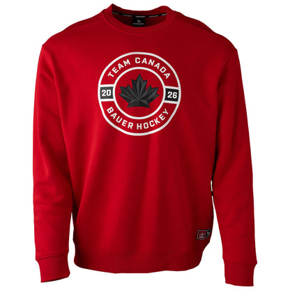 Team Canada Hockey Bauer Olympics Crew Top - Red