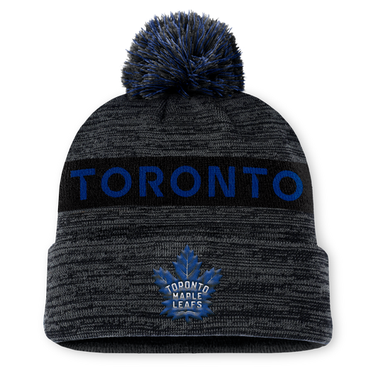 Toronto Maple Leafs Fanatics Brand 24 Authentic Pro 3rd Alternate Logo Cuffed Knit Pom Toque