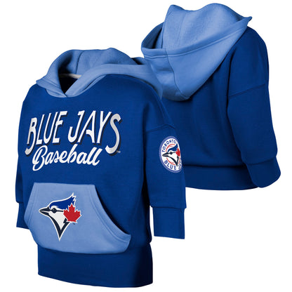 Youth Toronto Blue Jays Pullover Girls Hoodie - Blue and Horizon Blue