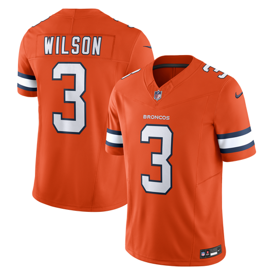 Russell Wilson #3 Denver Broncos Orange Nike Vapor F.U.S.E. Limited Jersey - Pro League Sports Collectibles Inc.