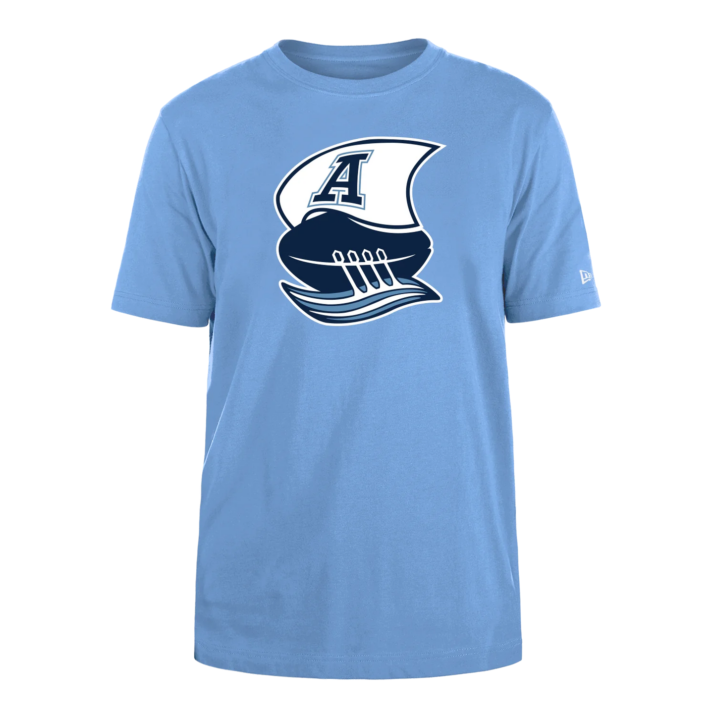 Toronto Argonauts Primary Logo New Era Cotton T-Shirt - Light Blue