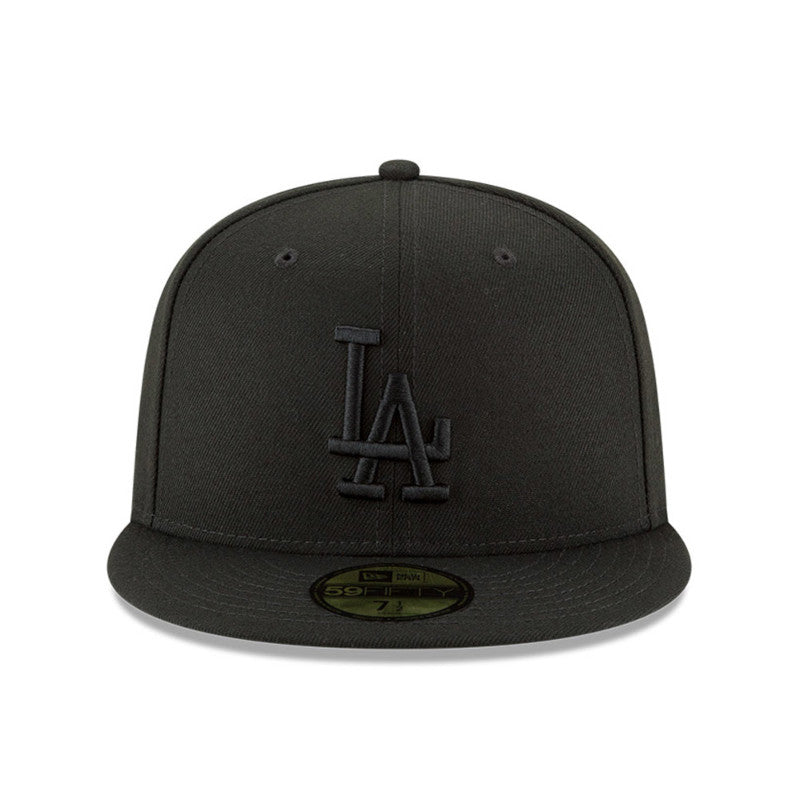 Los Angeles Dodgers Black on Black 59fifty Fitted Hat - Pro League Sports Collectibles Inc.