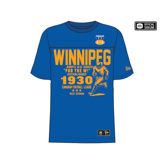 Winnipeg Blue Bombers Turf Team Established 1930 New Era T-Shirt  - Blue