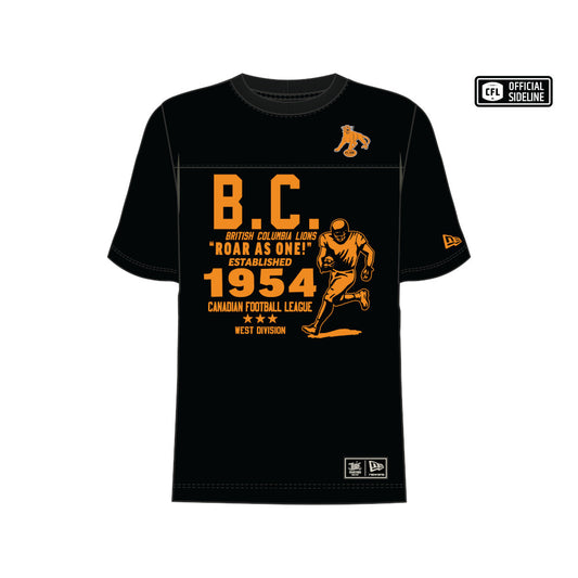B.C Lions Turf Team Established 1954 New Era T-Shirt  - Black
