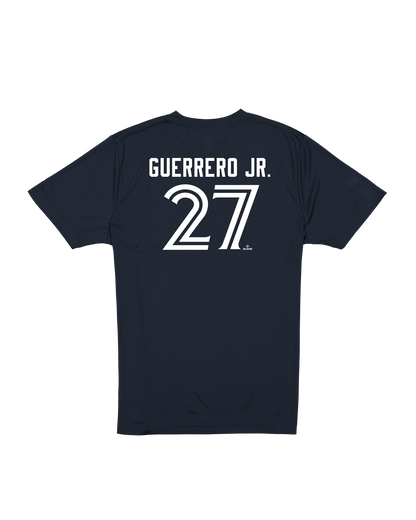 Toronto Blue Jays New Era Vladimir Guerrero #27 Name & Number T-Shirt - Navy