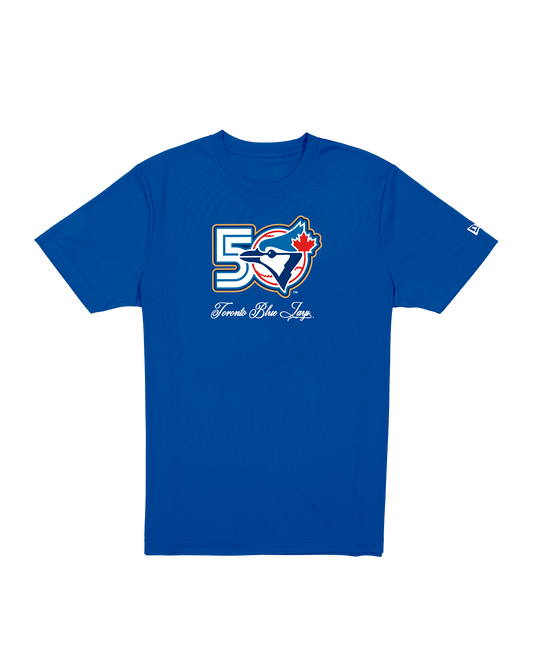 Toronto Blue Jays New Era 50th Season Anniversary T-Shirt - Royal Blue