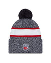Houston Texans New Era 2023 Sideline - Sport Cuffed Pom Knit Hat - Navy - Pro League Sports Collectibles Inc.