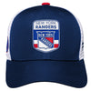 Youth New York Rangers Fanatics Branded 2023 NHL Draft On Stage Trucker Adjustable Hat - Pro League Sports Collectibles Inc.