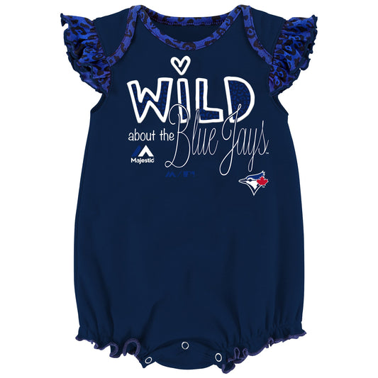 Infant Girl's Toronto Blue Jays Sparkle Romper 2-Pack Creeper Set