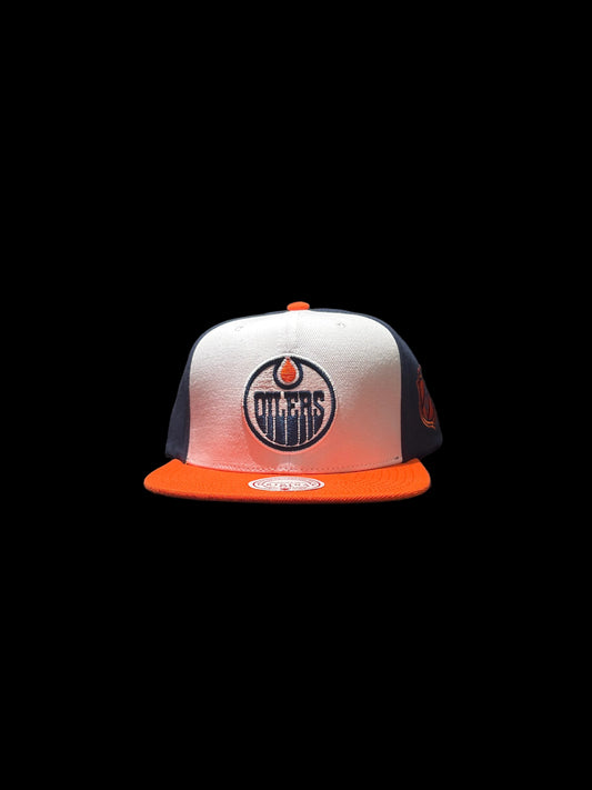 Edmonton Oilers Mitchell & Ness Two-Tone Legendary Original Fit Snapback Hat - Orange