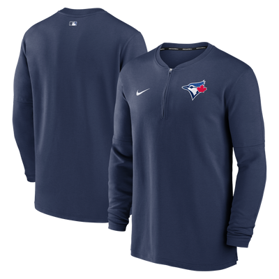 Toronto Blue Jays Nike Navy Authentic Game Time Performance Quarter-Zip Top