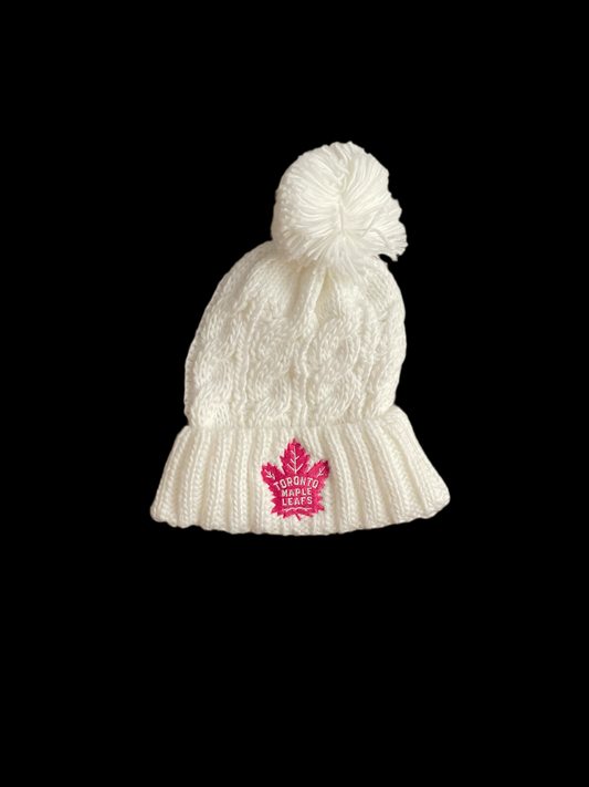 Youth Girls Toronto Maple Leafs Cable Outerstuff Toque White