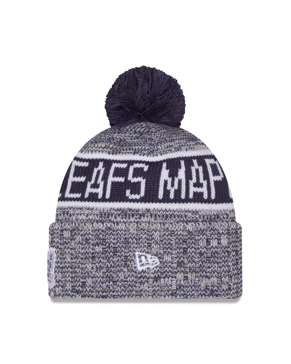 Toronto Maple Leafs New Era Tri Colour Cuffed Knit Hat with Pom