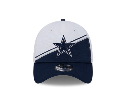 Dallas Cowboys New Era 2023 Sideline 39THIRTY Flex Hat - White/Navy - Pro League Sports Collectibles Inc.